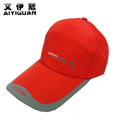 新款棒球帽男加長帽檐印花帽子戶外遮陽騎行鴨舌帽運動休閑遮陽帽