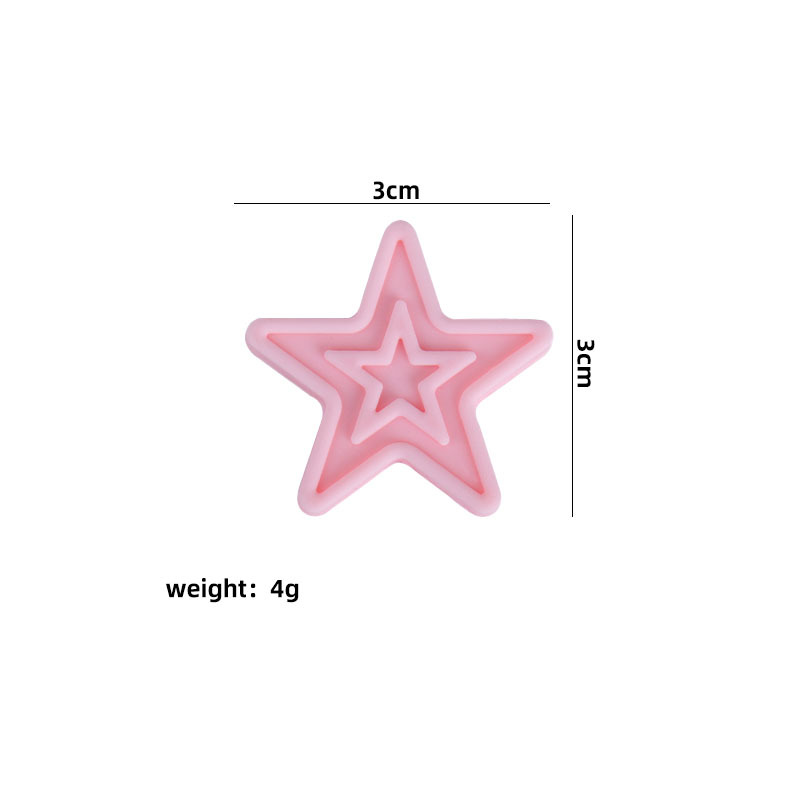 Estrella silicona molar juguete mordedor pulsera chupete cadena collar accesorios estrella de cinco puntas DIY bebé suministros Accesorios