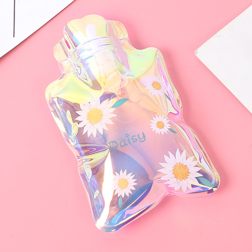 Water-filled laser hot water bag, explosion-proof hot water bag, mini portable hand warmer bag, hot compress bag, student flush hand warmer