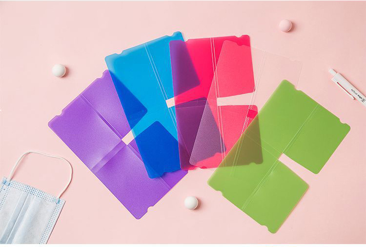 Folding Mask Holder Disposable Dust Masks Storage Box Colorful Face Mask Keeper Holder PM2.5
