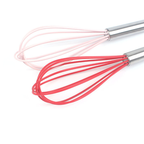 10-inch manual silicone egg beater stainless steel handle egg mixer household egg beater manual milk frother