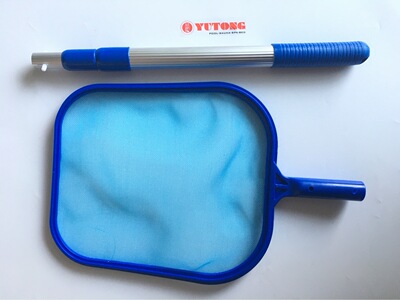 语桐泳池清洁网带杆景观鱼池水景清洁工具套装泳池浅网带伸缩杆|ms