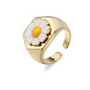 Retro ring, European style, flowered, on index finger, internet celebrity