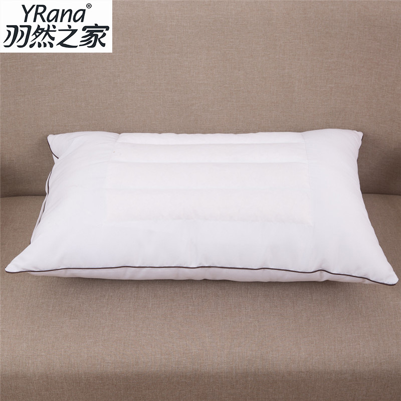 乳胶羽丝两用枕 乳胶颗粒羽丝棉枕芯OEM定制会销礼品枕酒店舒适枕|ru