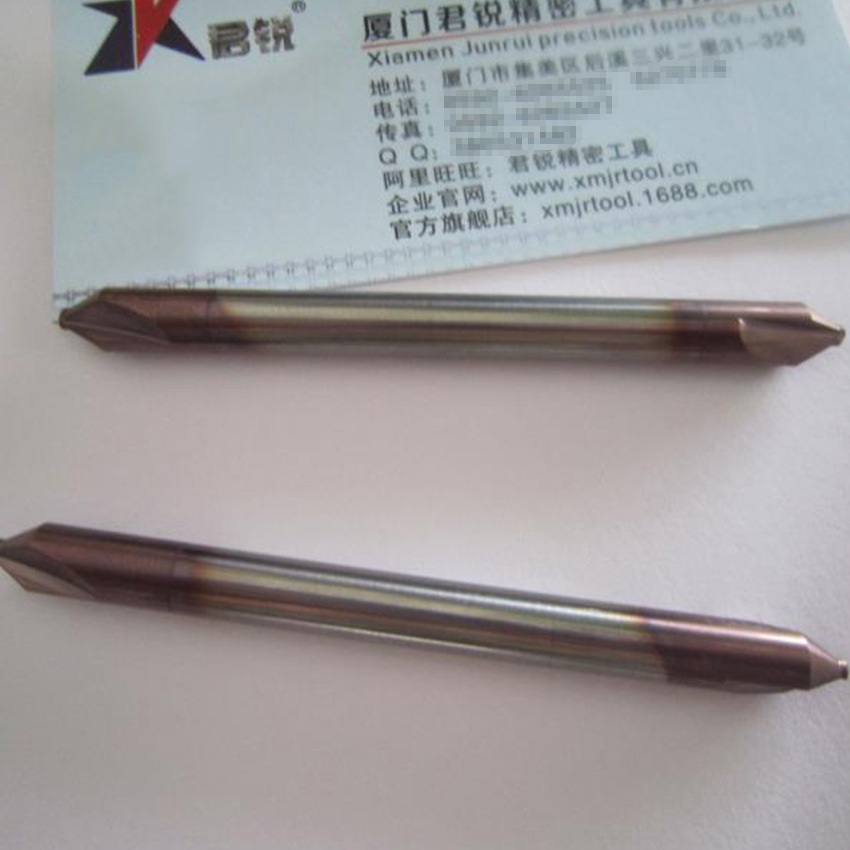 AJR品牌供应非标双头 单头中心钻 古铜色涂层中心钻头