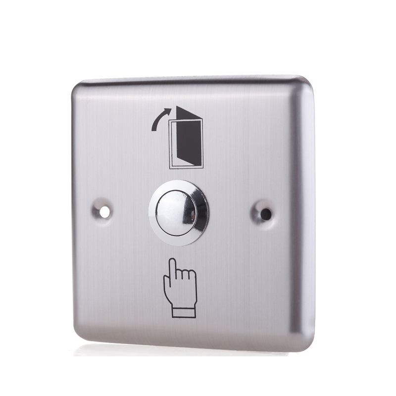 86型不锈钢紧急按钮金属按钮 不锈钢门禁出门开关长条型出门按钮