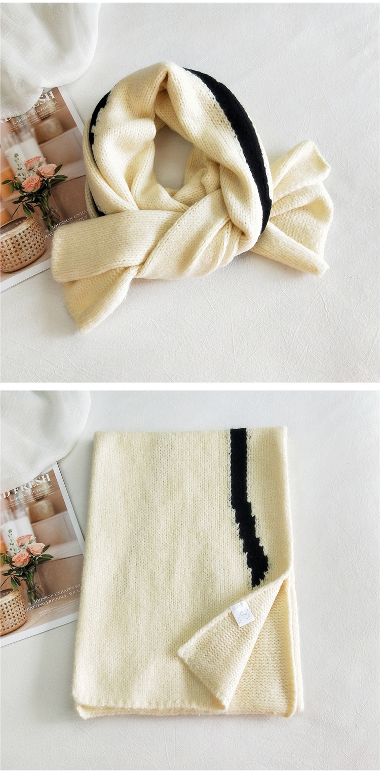 Korean New Knitted Woolen Warmth Scarf display picture 12