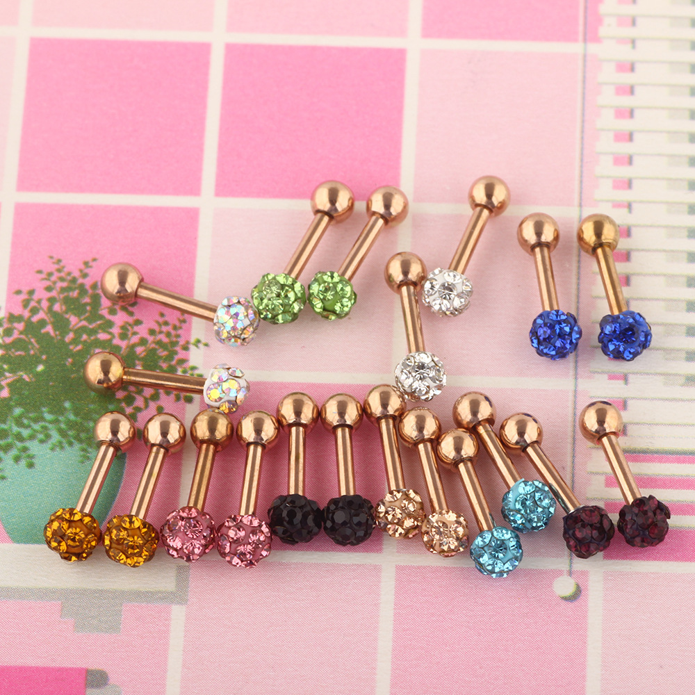 Pointed titanium steel lip stud product view