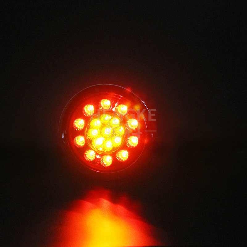 AliExpress Amazon 19LED taillight independent station plastic taillight YD-19-type electroplating ring two-color round light