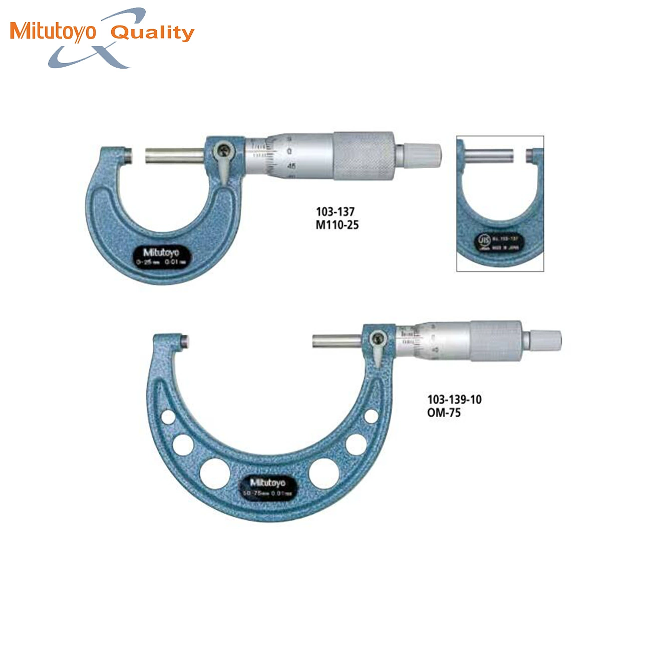 Японские Оригинальные товары Mitutoyo Sanfeng 103 серии M110 · OM 103-137 внешний микрометр