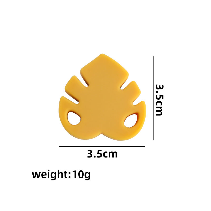 Creativo DIY bebé suministros hojas cuentas de silicona molar juguetes teether pulsera chupete cadena collar Accesorios