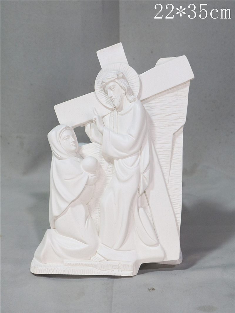 22*35cm sufrimiento 14 principal camino amargo decoración colgante sala de estar decoración de caracteres imitación de cobre retro estatua blanca