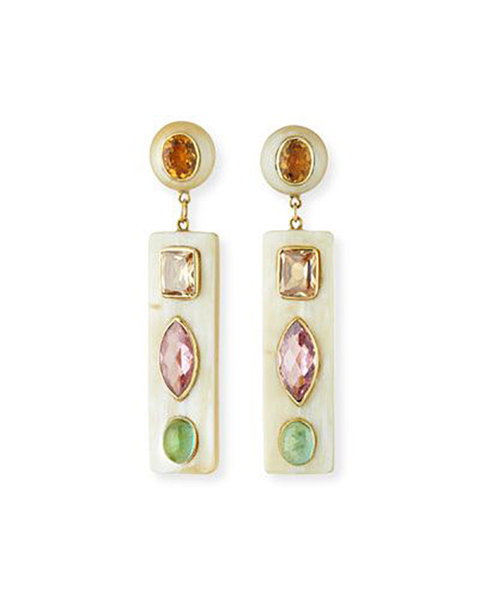 Bohème Mode Cristal Gemme Fait Main Émail Couleur Or Diamant Boucles D'oreilles display picture 3