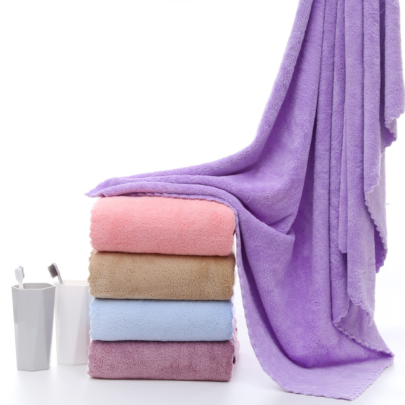 超细纤维浴巾 珊瑚绒浴巾毛巾 加厚柔软吸水洗澡巾