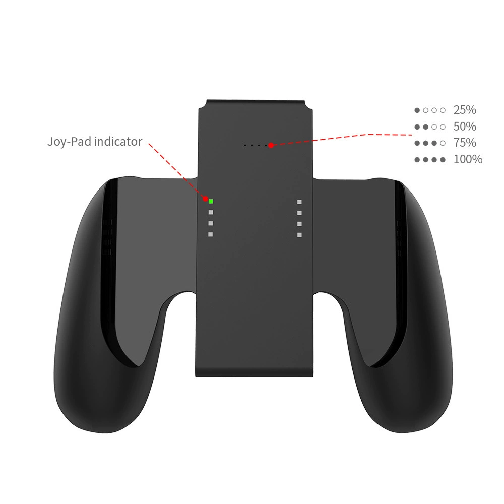 Ручка для Switch с зарядкой, держателей Joy-Con, маленькая рукоятка с задним зажимом, аккумулятор для Switch, 2000 мАч
