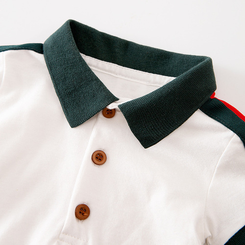 Baby Bodysuit  Summer Thin Short Sleeve Boy Baby Gentleman Crawling Suit Foreign Trade Hairy Top One Piece Dropshipping