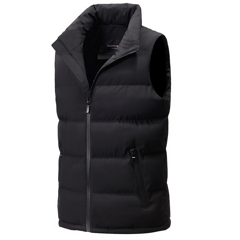 Chaleco de hombre otoño y invierno transfronterizo de algodón collar de hombro delgado chaleco de moda de ocio calentamiento clip de caballo