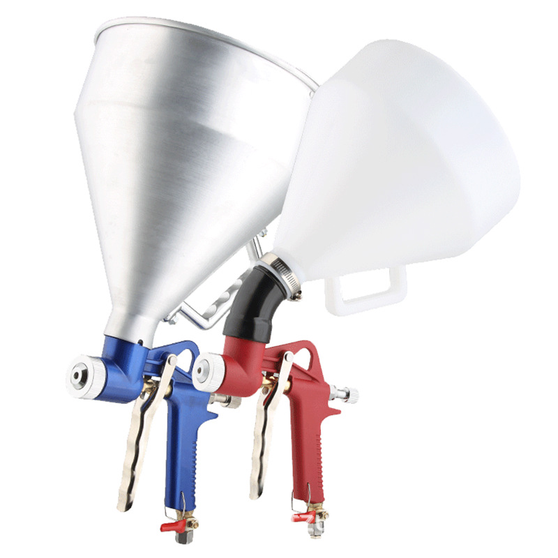 大面积喷涂喷绘 道路墙面屋顶 6升漏斗真石漆弹涂王喷枪