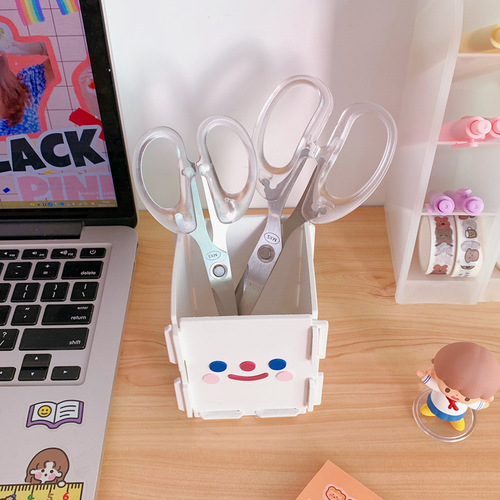 Korean ins style simple transparent scissors home student scissors office account cutting stationery scissors diy paper scissors