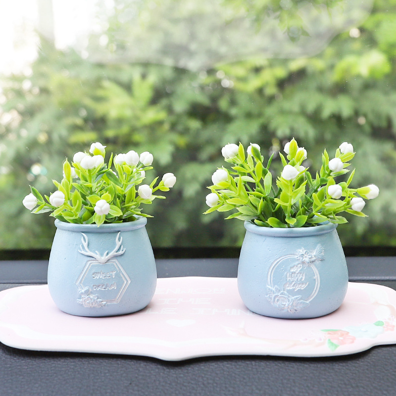 Chậu Cây Resin Chậu cây resin phong cách châu Âu, chậu cây giả trang trí ô tô, bàn làm việc và nội thất (RG-262)