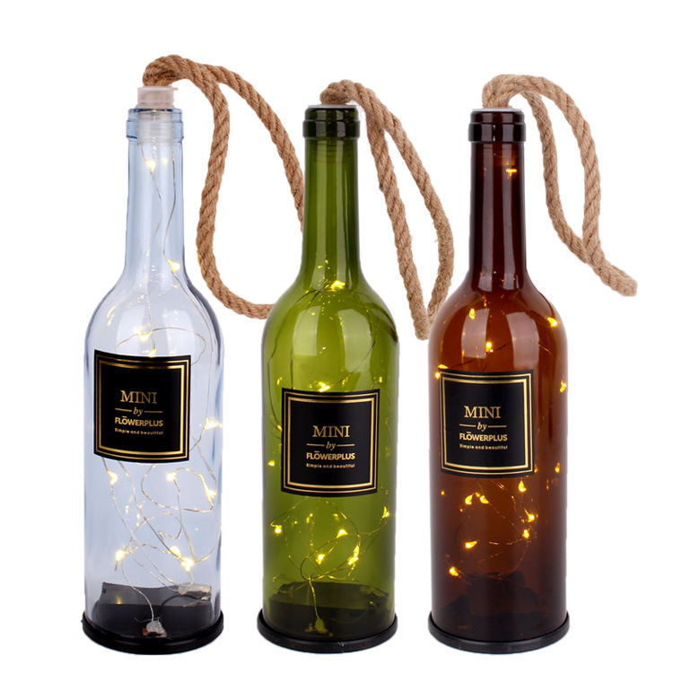 发光灯红酒瓶