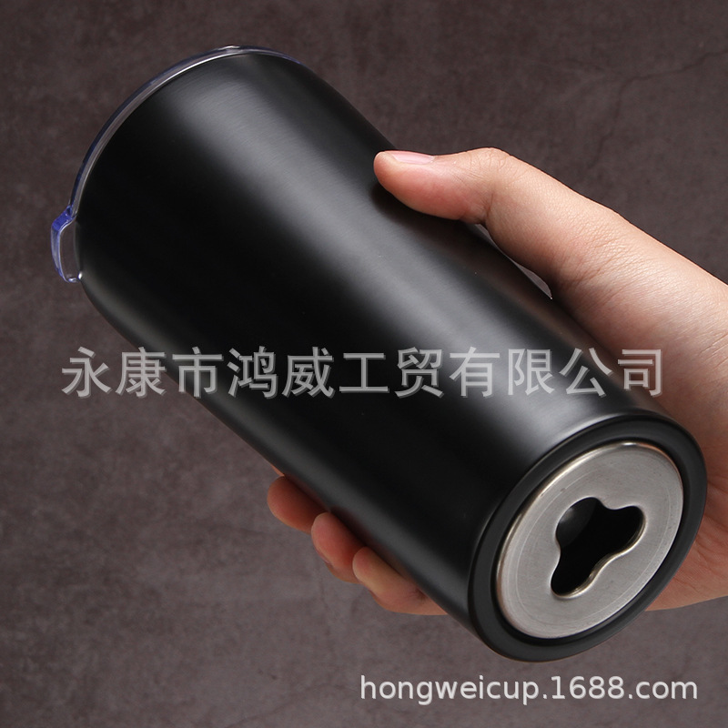 해외 무역 20 온스 스테인레스 컵 자동차 컵 더블 아이스 컵 바닥 병따개 맥주 컵 도매