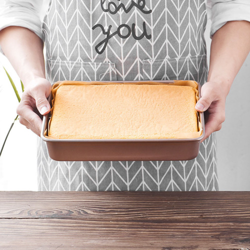 Baking pan rectangular household ancient cake roll mold oven non-stick nougat snowflake shortbread biscuit baking tool