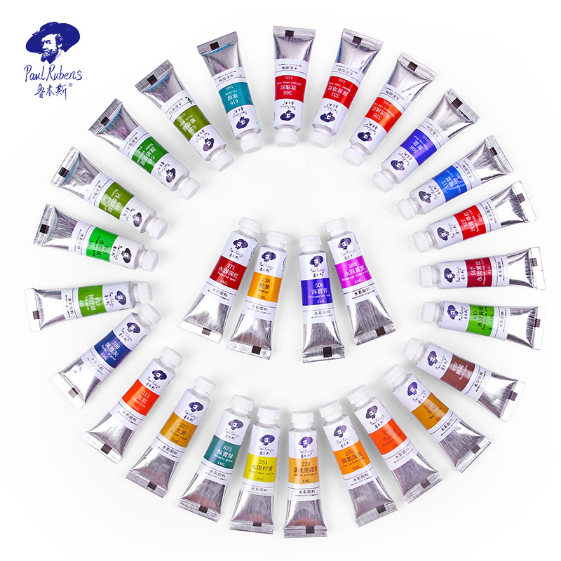 Rubens Carolin acuarela pintura traje 18 colores 24 colores 36 colores tubular transparente pintado a mano para principiantes y estudiantes