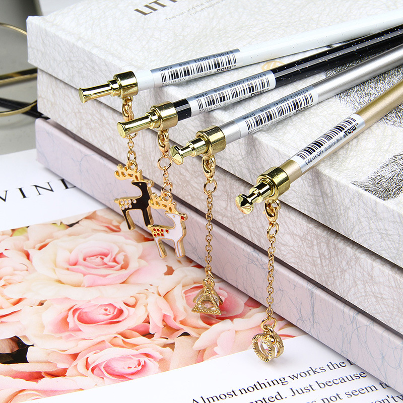 fashion Metal activity pencil Thin rod Feel exquisite Pendant pencil student fashion Stationery