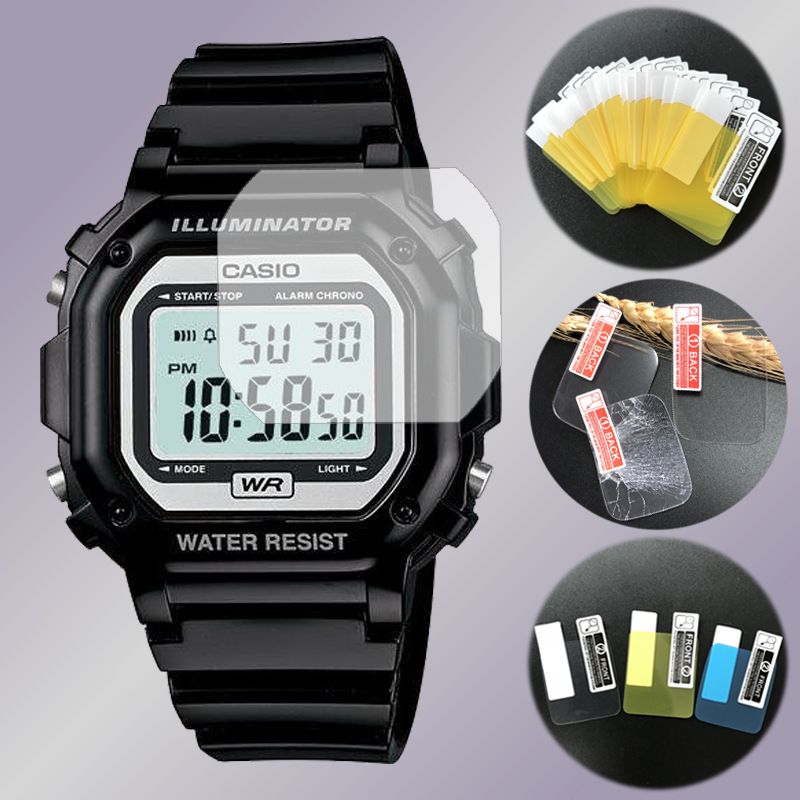 适用Casio卡西欧系列手表贴膜 F108/AE-1200WH手表高清防刮保护膜