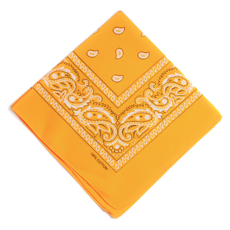 Bandanas directas de fábrica transfronteriza Paisley multifuncional de anacardo flor cuadrada bufanda de algodón deportes al aire libre