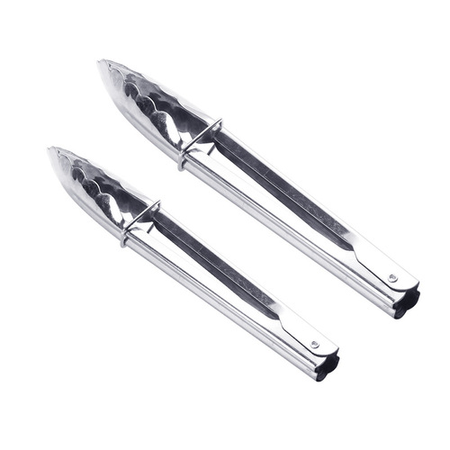 Stainless steel bread clips 7-inch plum blossom mini food clips outdoor barbecue carbon clips food clips barbecue clips wholesale