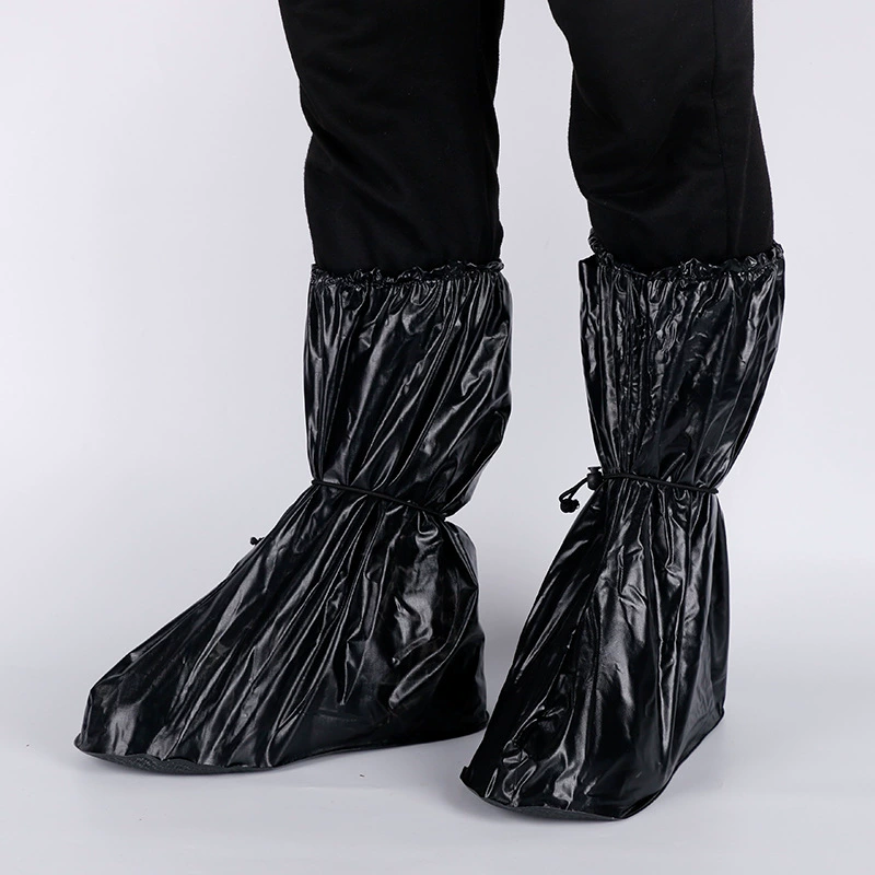Непромокаемый чехол для обуви Дождливый день Водонепроницаемый нескользящий утолщенный с высокой трубкой Путешествия Альпинизм Открытый ПВХ Высокотрубчатый чехол для обуви Прямые поставки с фабрики