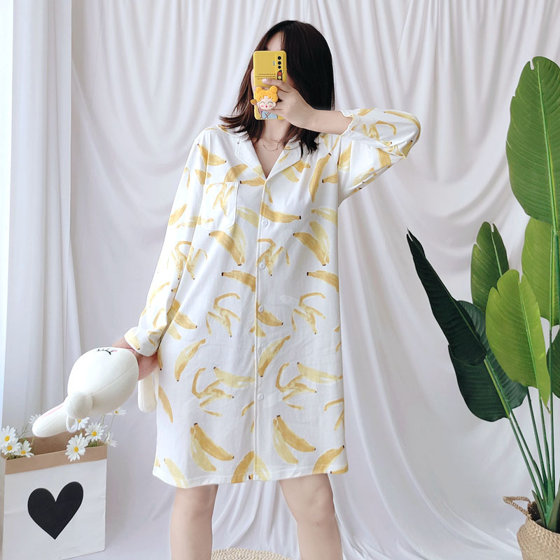 LJH白地バナナニットスリーパースカート