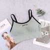 Street sports bra with letters, breast pads, push up T-shirt, underwear, European style, lifting effect