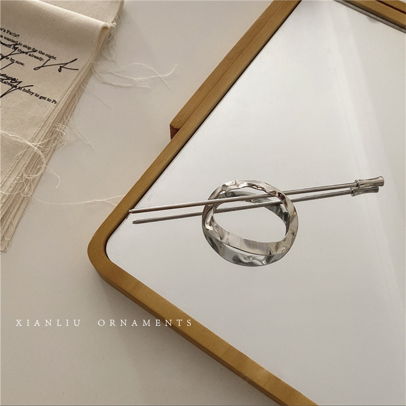 35g Weight Simple Style Solid Color Alloy Plating Hairpin