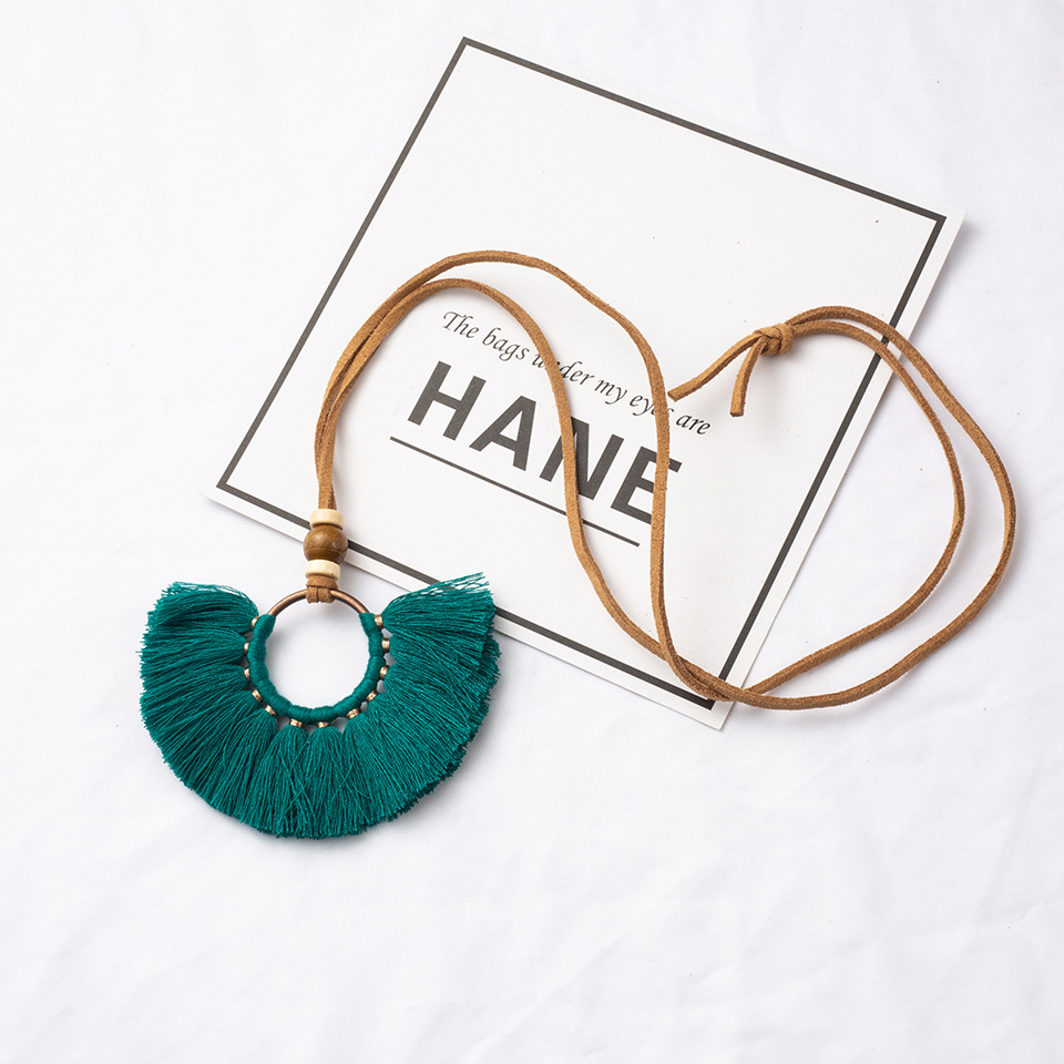 Bohemian tassel alloy necklace wholesale