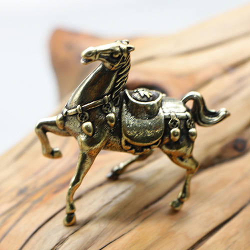 New brass, make money immediately, pure copper retro accessories, immediate success, copper horse small pendants, fine copper ornaments