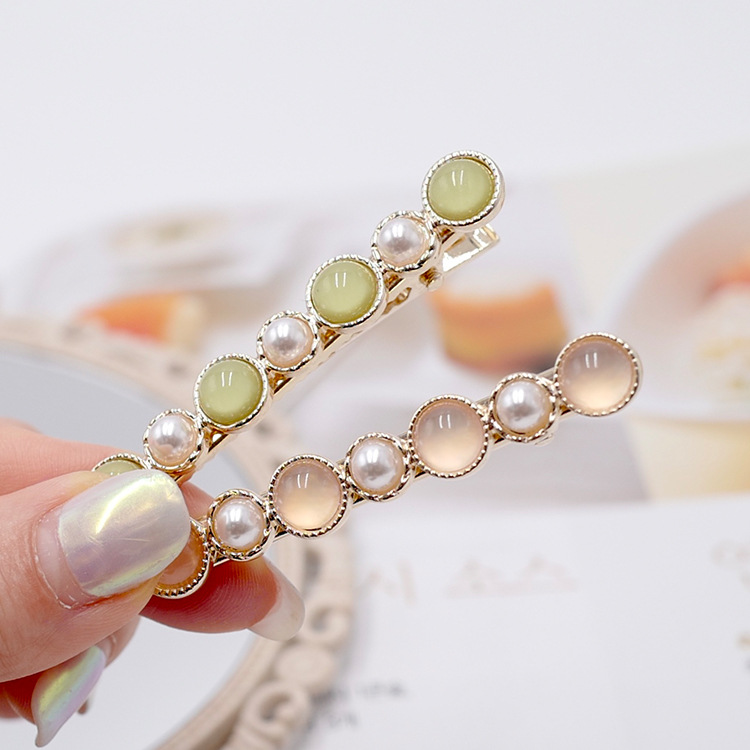 跑江湖地摊货源热卖珍珠发夹一字夹边夹发饰韩版压夹顶夹刘海头饰