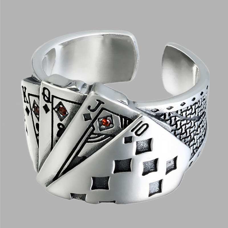 Retro Solid Color Alloy Plating Men's Rings display picture 4
