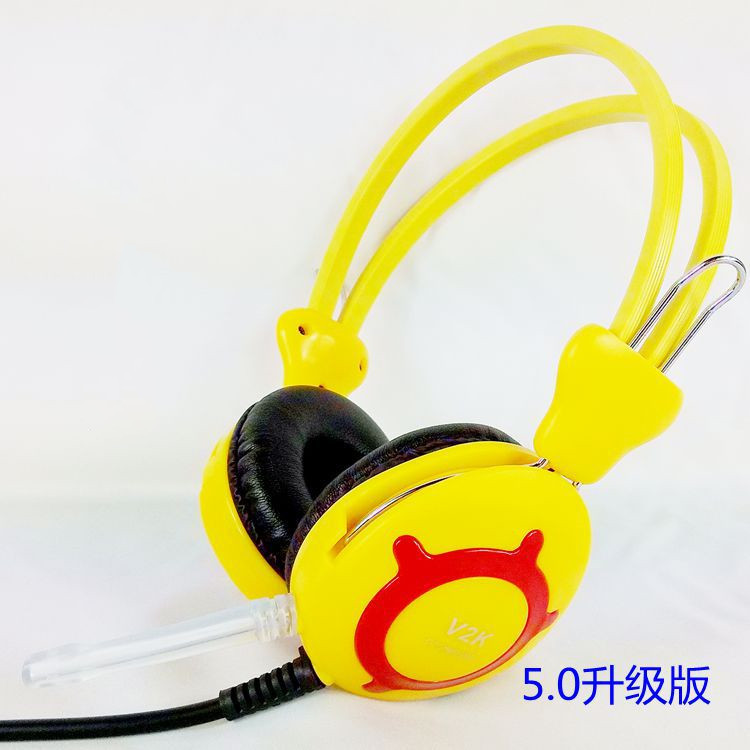 Manufactor sale Upgraded version 5.0 Thick lines silica gel computer headset Head mounted Internet Bar headset headset
