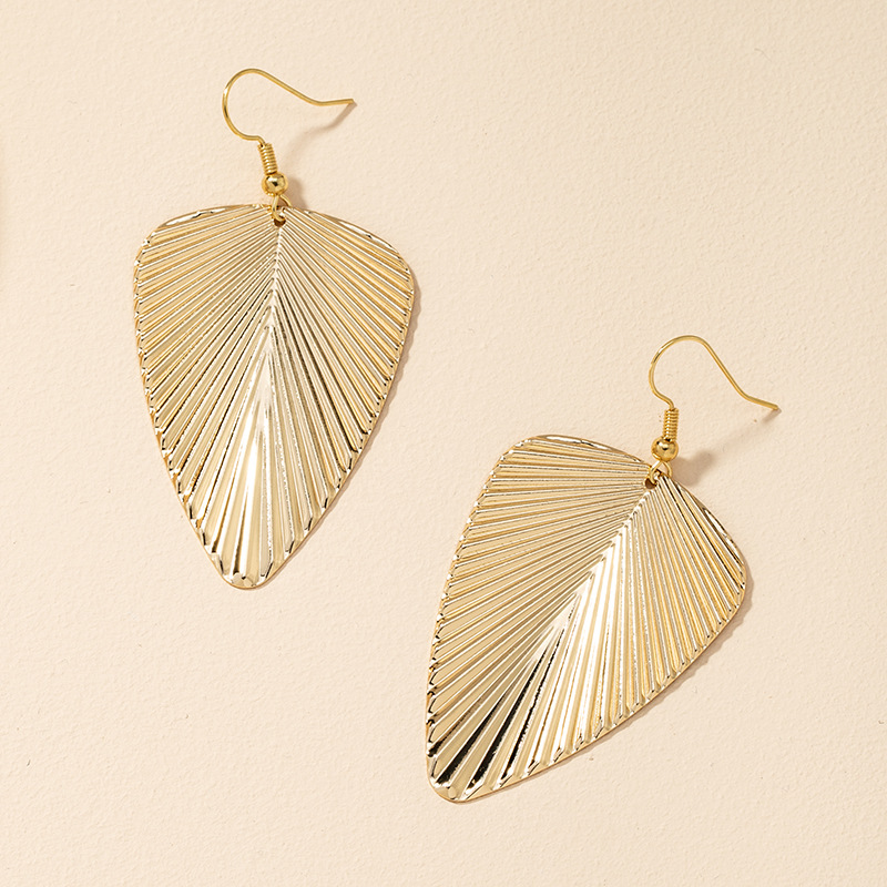 Fashion Metal Leaf Earrings display picture 6