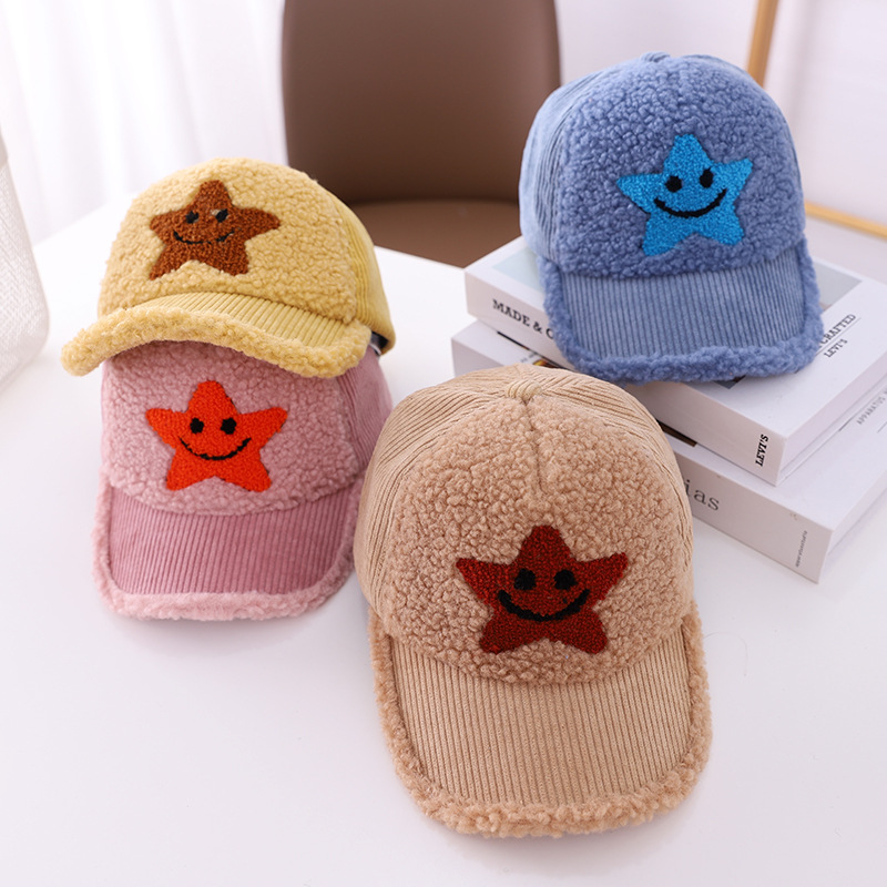 Boys and girls hat 2020 new pattern Warm hat children Korean Edition thickening Baseball Cap baby Autumn and winter HOOD