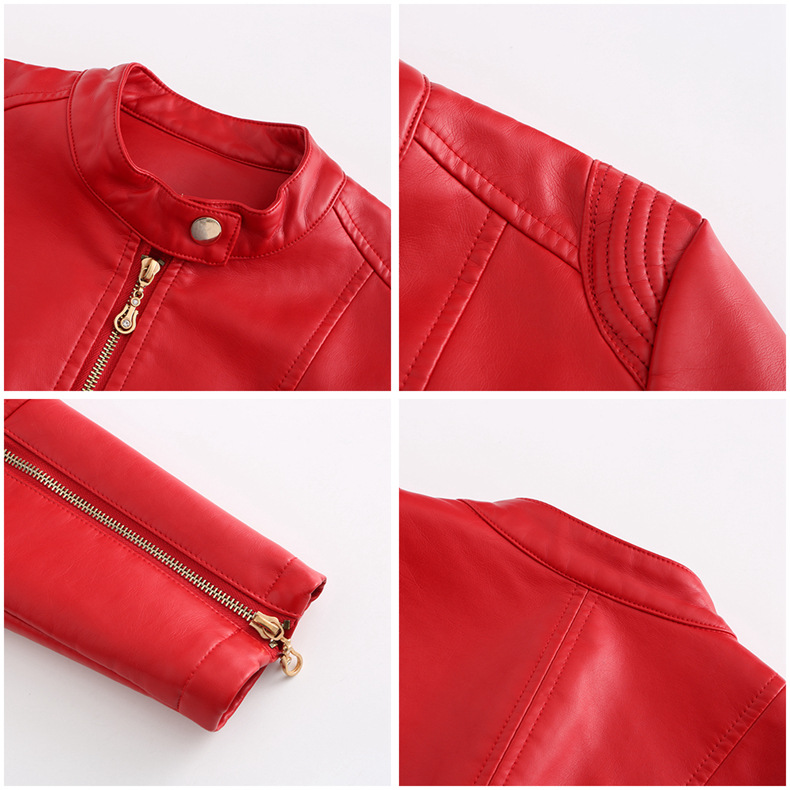 wholesale women s clothing Nihaostyles PU leather short stand collar jacket NSNXH67397