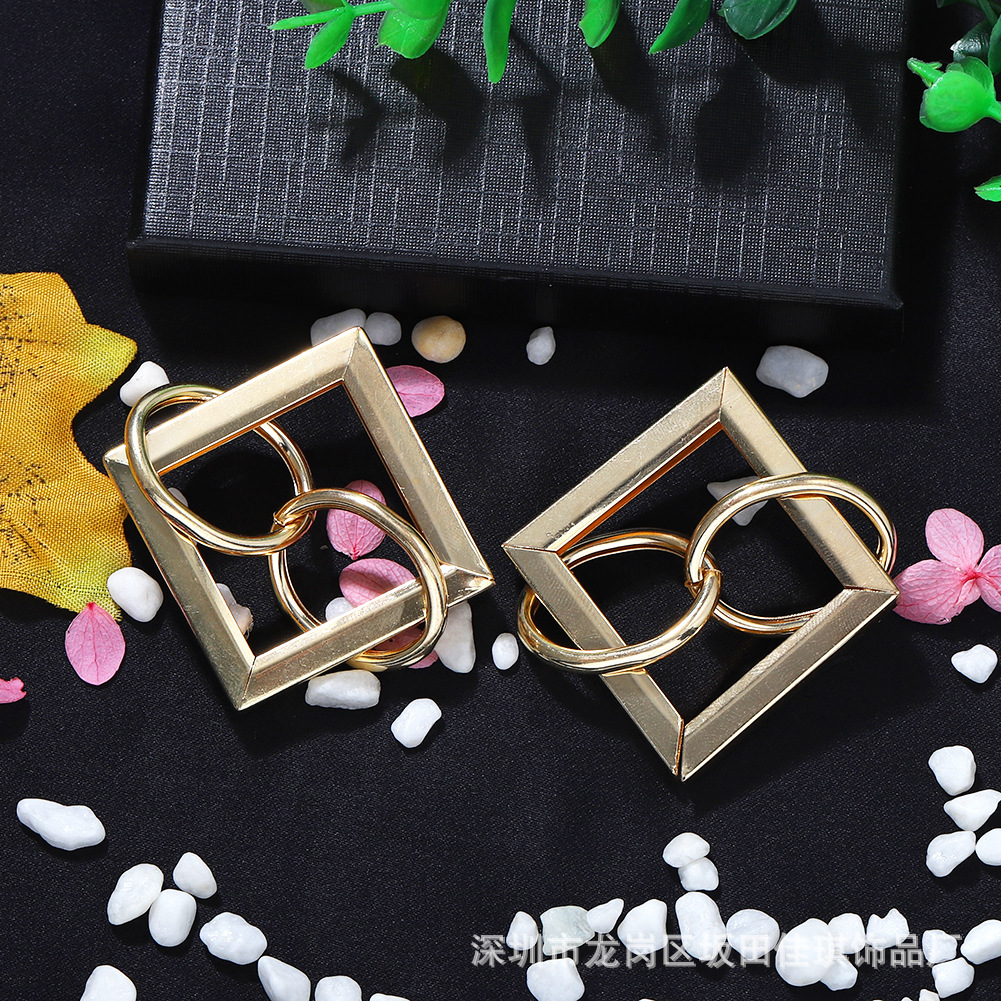 Intellectual Elegant Geometric Diamond Earrings Temperament Long Section Fashion High Sense Japanese And Korean Temperament Fresh And Versatile Wholesale Nihaojewelry display picture 9