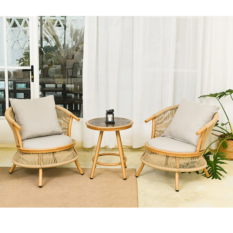 Outdoor sofa furniture orchid sofa chair modern minimalist Leisure outdoor rattan sofa combination furniture rattan chair suit