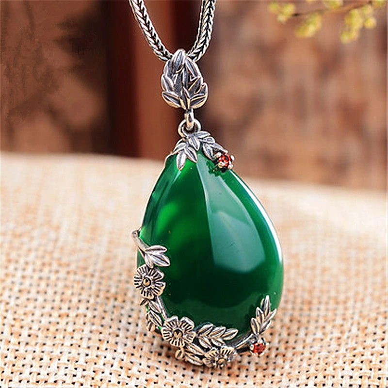 Подвес jade, ретро ожерелье, аксессуар, яшмовый гранат