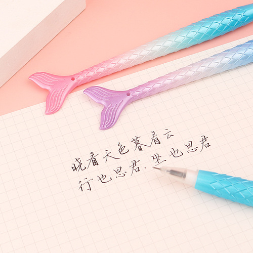 Creative cute cartoon style pen mermaid pen 0.38mm student stationery signature pen gel pen stationery wholesale