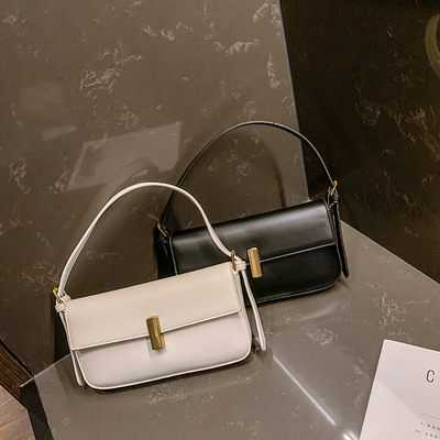 复古斜挎包包女2020新款潮网红腋下包小众设计百搭ins单肩法棍包