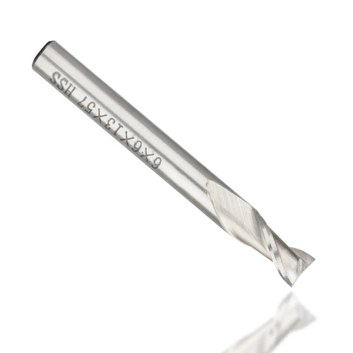 Cross-border hot selling 2-slot high-speed steel end mill 2-12mm straight shank milling cutter spiral end mill CNC milling machine